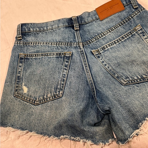 Lucky Brand Women's Ripped Blue Jean Shorts - Picture 5 of 8